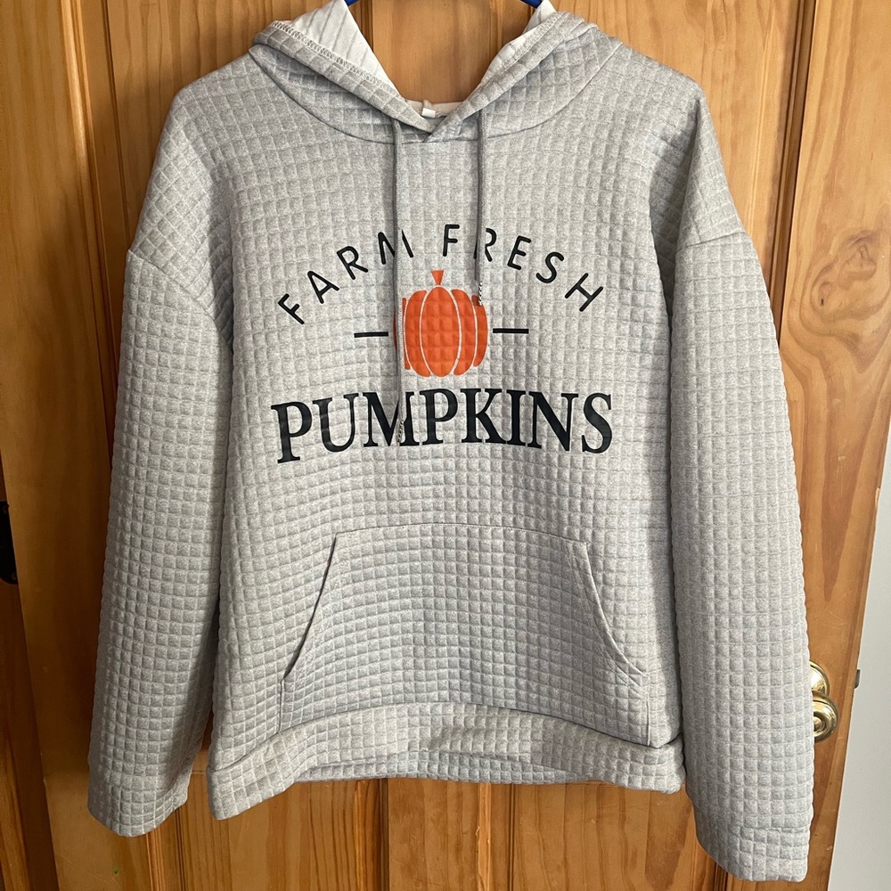 Farm fresh pumpkins waffle hoodie